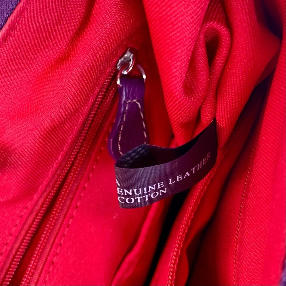 Maxx New York Signature Purple Pebbled Leather Handbag - Picture 10 of 14